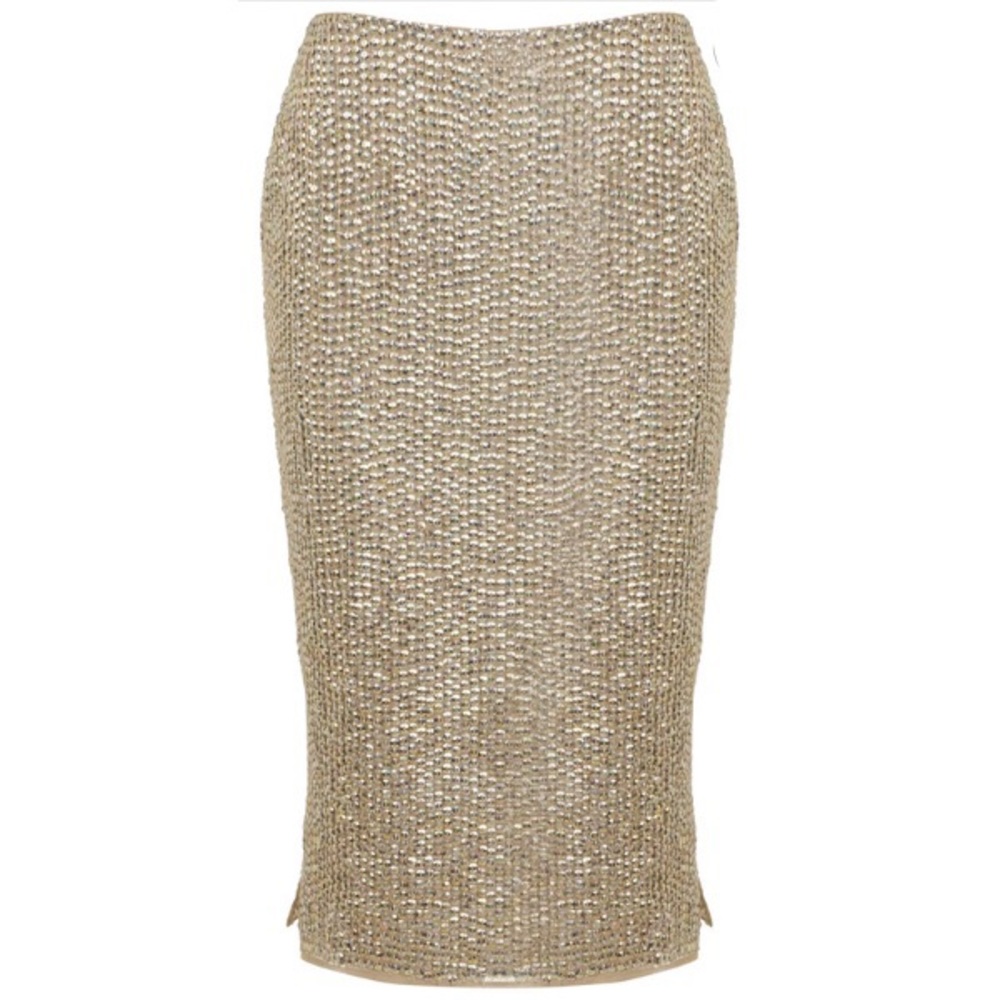 NEW✨Miss Selfridge Gold Sequin Midi Skirt